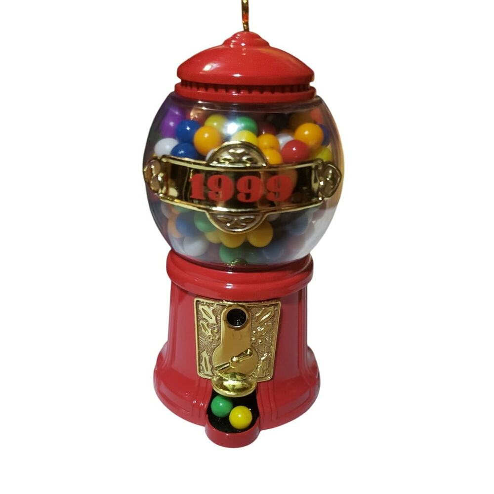 Carlton Cards "1999" Gumball Christmas "Days Gone By" Ornament Orig Box 3"